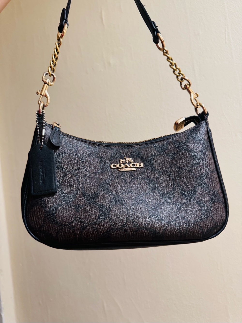 COACH Teri Signature Monogram Shoulder Bag